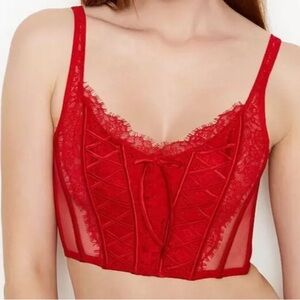 VICTORIA'S SECRET DREAM ANGELS UNLINED LACE UP CORSET BRA TOP X-Large
